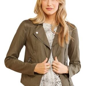 Level 99 Brooklyn Moto Green Jacket